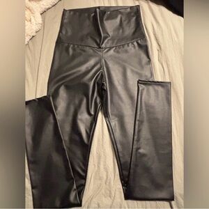 Cherish faux leather high waist pants size medium
